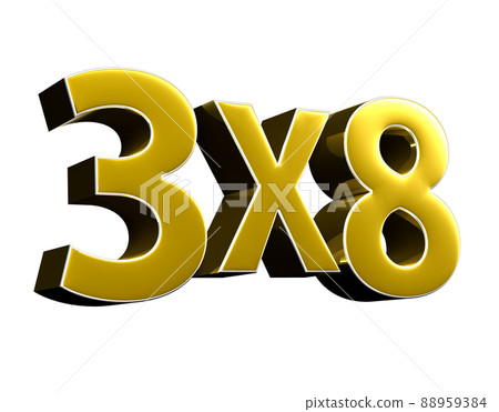 Number 3x8 Gold. Number 3x8 Gold. 88959384