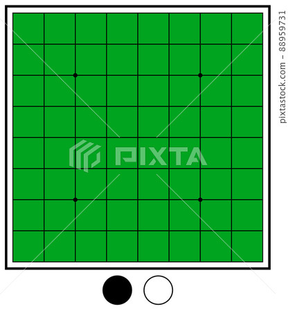 Othello board game background material with alpha channel