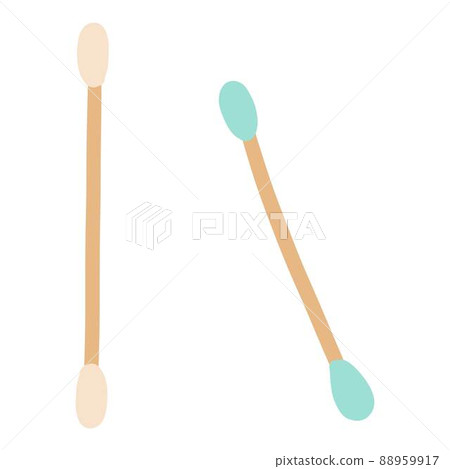 Cotton swabs reusable wood element. Recycling plastic, zero waste and eco bottle and pack 88959917