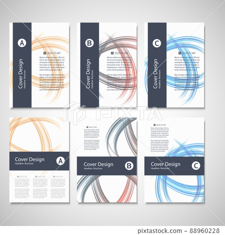 Brochure business template. Abstract vector background Wave design for your cover, book, magazine or presentation 88960228