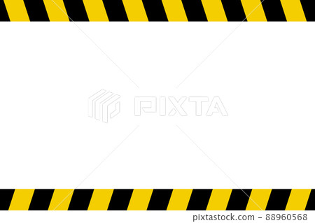 老虎膠帶框架黃色和黑色條紋警告/警告膠帶 88960568
