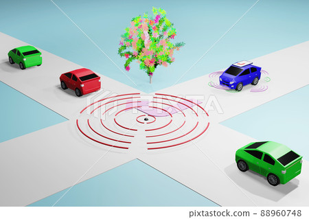 A car that runs automatically. Control the car with AI. Safe driving skills. A car that runs automatically. Control the car with AI. Safe driving skills. 88960748