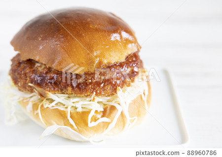 Delicious Menchi-katsu Burger Delicious Menchi-katsu Burger 88960786