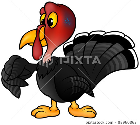 Black Turkey with Red Head 88960862