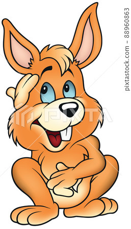 Orange Funny Bunny 88960863