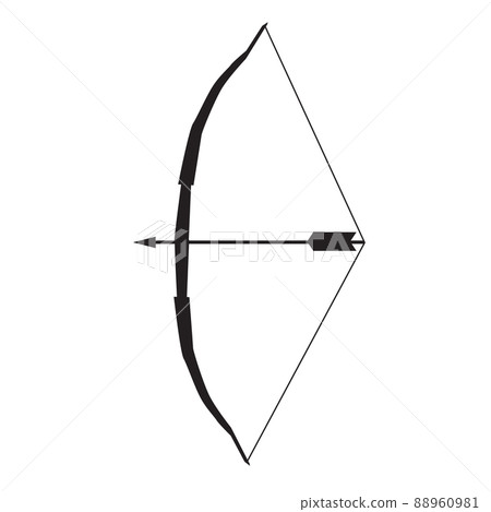 archer bow icon on white background. Bow and arrow sign. flat style. archer bow icon on white background. Bow and arrow sign. flat style. 88960981