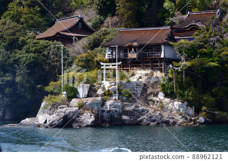 From the top of a cruise ship heading to Lake Biwa Chikubu Island From the top of a cruise ship heading to Lake Biwa Chikubu Island 88962121