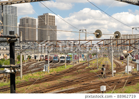 High-rise condominium and marshalling yard in Minamisenju 88962719
