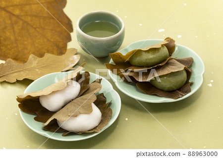 Kashiwa mochi with white mochi and kusa mochi 88963000