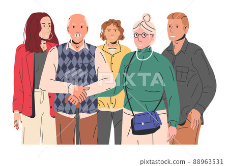 Adult Childs Hugging Old Father and Mother Adult Childs Hugging Old Father and Mother 88963531