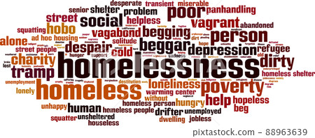 Homelessness word cloud Homelessness word cloud 88963639