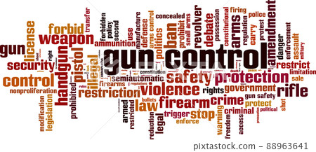 Gun control word cloud Gun control word cloud 88963641