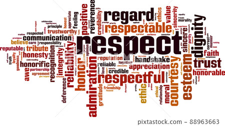Respect word cloud Respect word cloud 88963663