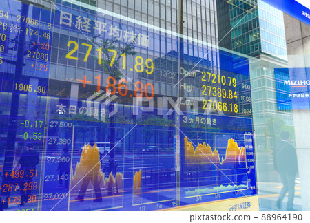日本東京都市風景從電暈災難中恢復......日元貶值和美元升值......在東京的商業區...... = 20日，八重洲 88964190
