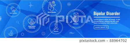 Bipolar Disorder or Depression BP Icon Set & Web Header Banner Bipolar Disorder or Depression BP Icon Set & Web Header Banner 88964702