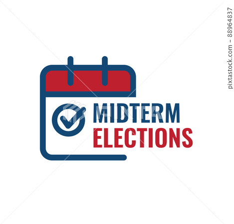 2022 Midterm Elections Design w Red White and... - Stock Illustration ...
