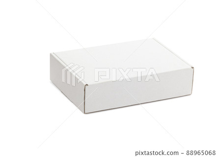 Closed blank carton box isolated on white background 88965068