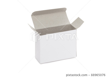 Open blank carton box isolated on white background Open blank carton box isolated on white background 88965076