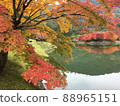 代表日本的大名庭園栗林庭園的紅葉 88965151