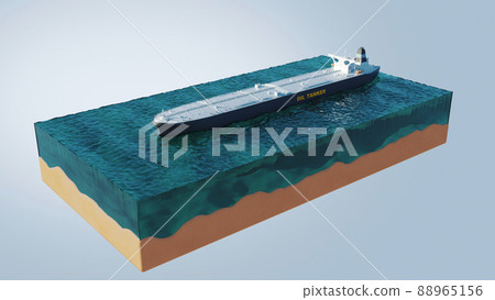 Illustration of an oil tanker 88965156