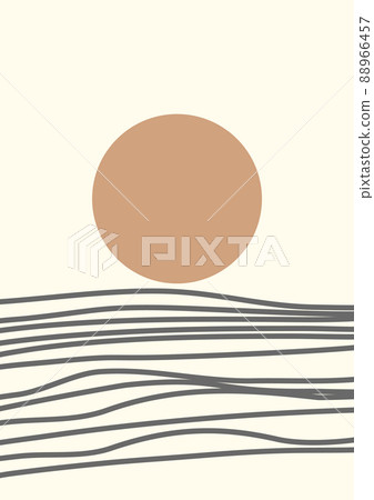Nordic art modern abstract design for boho wall art, poster, art print, Scandinavian, canvas, frame and home decor 88966457