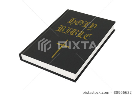 Black holy bible on white with clipping path 88966622