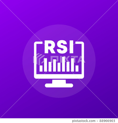 RSI trading indicator icon for web 88966903