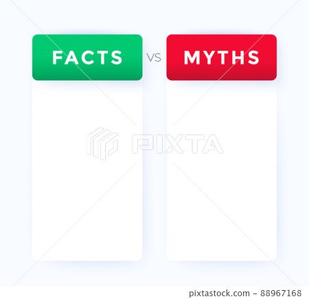 facts vs myths vector banner design 88967168