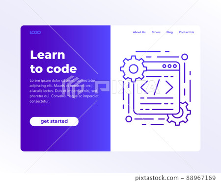 Learn to code web page, banner design Learn to code web page, banner design 88967169