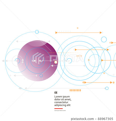 Vector circles abstract design connect background. Pattern science with dots and lines and arrows. Technology data graphic connectivity. Geometric abstraction dynamics design Vector circles abstract design connect background. Pattern science with dots and lines and arrows. Technology data graphic connectivity. Geometric abstraction dynamics design 88967305