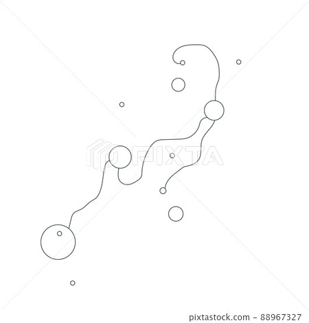 Modern illustration lines liquid. Style simplicity fluid illustration. Abstract patch postcard art background 88967327