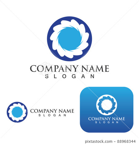 Vortex logo vector illustration icon 88968344