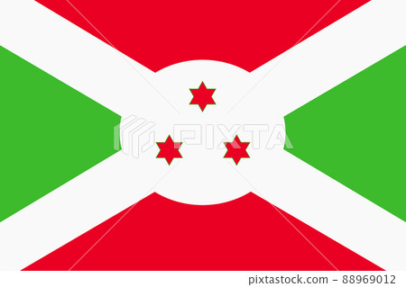 flag red background green star