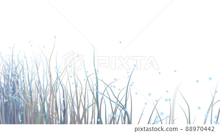 CG virtual reality plant A plant that grows while flying spores of light CG virtual reality plant A plant that grows while flying spores of light 88970442
