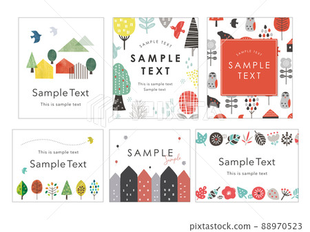 斯堪的納維亞森林和城市設計模板 斯堪的納維亞森林和城市設計模板 88970523