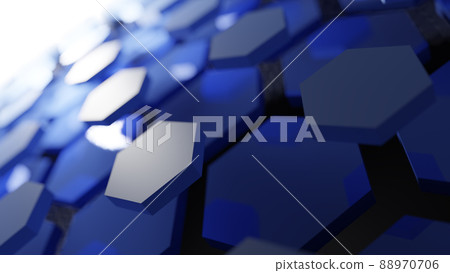 CG Hexagon 無數個六邊形排列在球體表面 CG Hexagon 無數個六邊形排列在球體表面 88970706