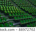 Audience seats on an unmanned tennis court 88972702