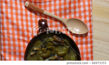 Hearty Mushroom and Celery Soup With Spicy Vegetable Broth Hearty Mushroom and Celery Soup With Spicy Vegetable Broth 88973355