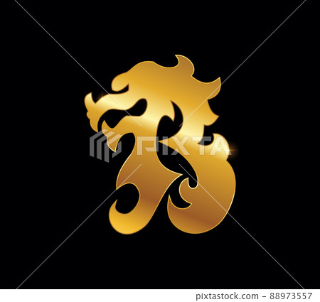 Golden Dragon Monogram Letter Golden Dragon Monogram Letter 88973557