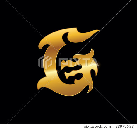 Golden Dragon Monogram Letter G 88973558
