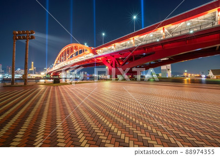 《兵庫縣》神戶大橋夜景 《兵庫縣》神戶大橋夜景 88974355