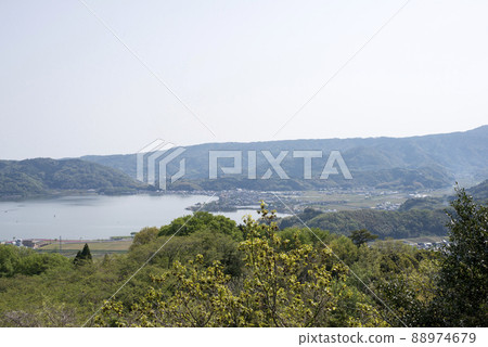 View of Togo Pond from Ohirayama Park (Tottori Prefecture) 88974679