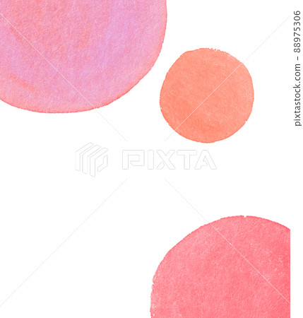 Pink circle pattern drawn in watercolor Pink circle pattern drawn in watercolor 88975306