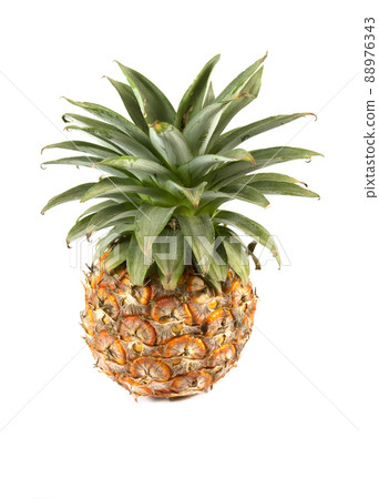 whole single pineapple isolated on white background whole single pineapple isolated on white background 88976343