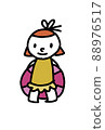 A floating wheel and a girl 88976517