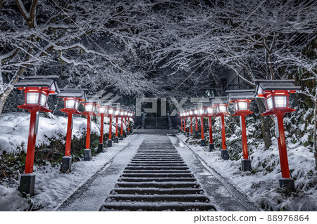 《Kyoto》 Winter scenery of Kurama Temple 88976864