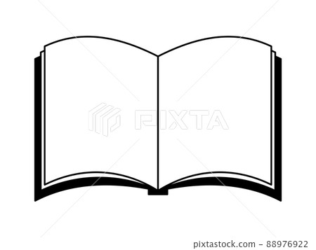 Open books / notebooks / notepads / line drawings 88976922