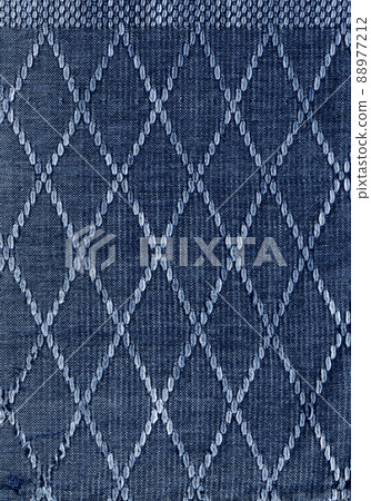 Discolored hem pattern of martial arts and dogi, sashiko woven cloth material Discolored hem pattern of martial arts and dogi, sashiko woven cloth material 88977212