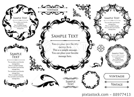 Luxury frame design. Decorative material. Design material Luxury frame design. Decorative material. Design material 88977413