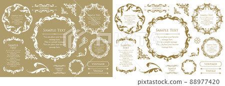 Luxury frame design. Decorative material. Design material Luxury frame design. Decorative material. Design material 88977420